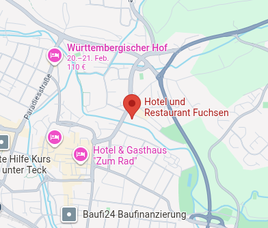 Kartenausschnitt: Hotel Fuchsen